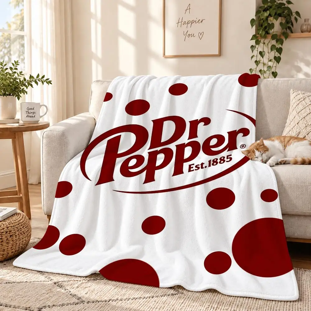 Unique Dr. Pepper Throw 240g Lightweight Flannel Blanket, Soft Skin Throw Blanket for Sofa Bedroom