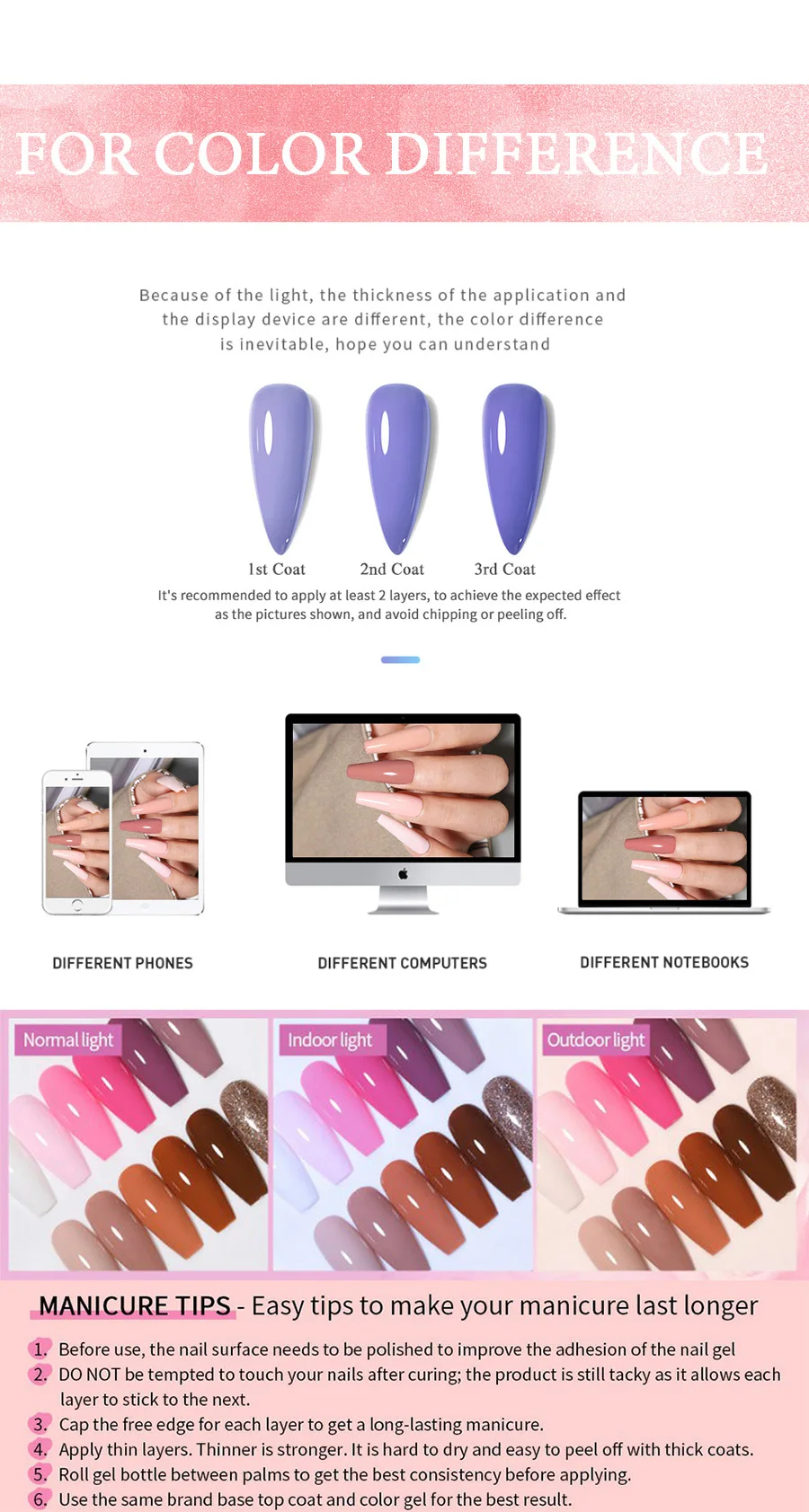 UR SUGAR 15 ml Quick Nail Extension Gel Nude Pink Milky White Color Gel Nagellack Semi Permanent Lack UV LED Gel Soak Off – Detail 7