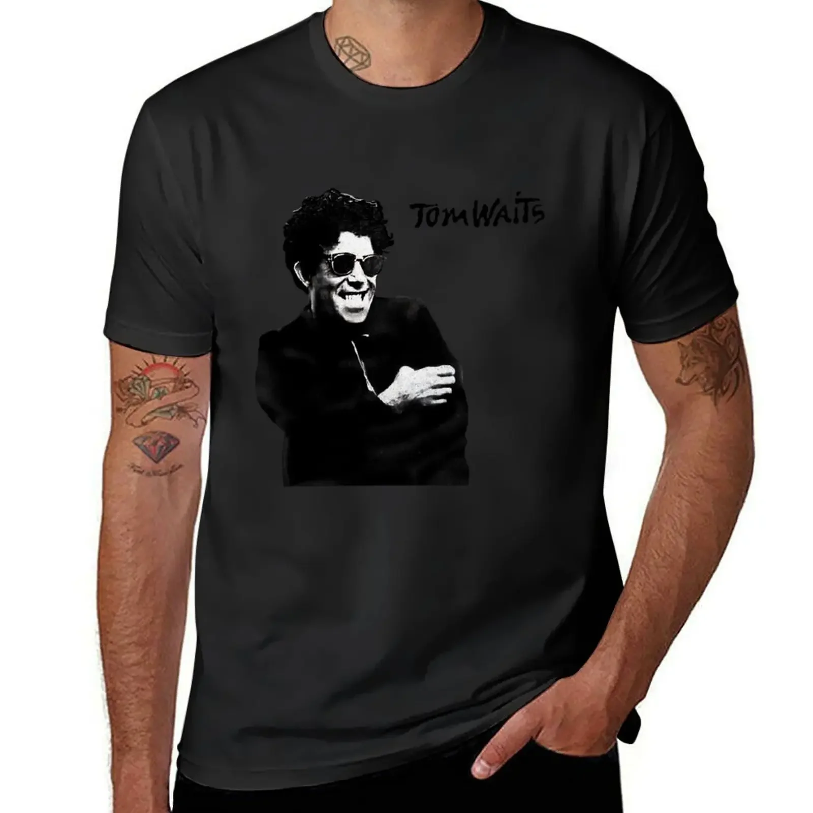 Winona Ryder's Tom Waits T-Shirt customs kawaii clothes vintage boys whites black t-shirts for men