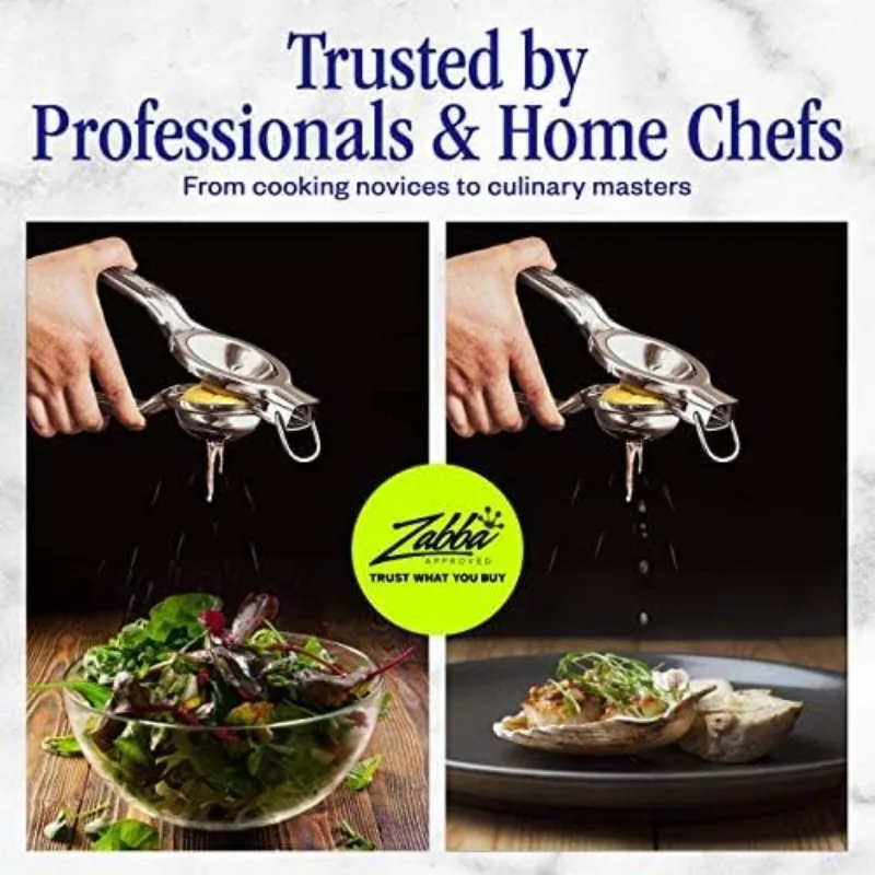 جديد لعصير الليمون وعصير البرتقال أداة مطبخ كبيرة مع حلقة معلقة عصارة ليمون-عصارة حمضيات يدوية كبيرة من الفولاذ المقاوم للصدأ