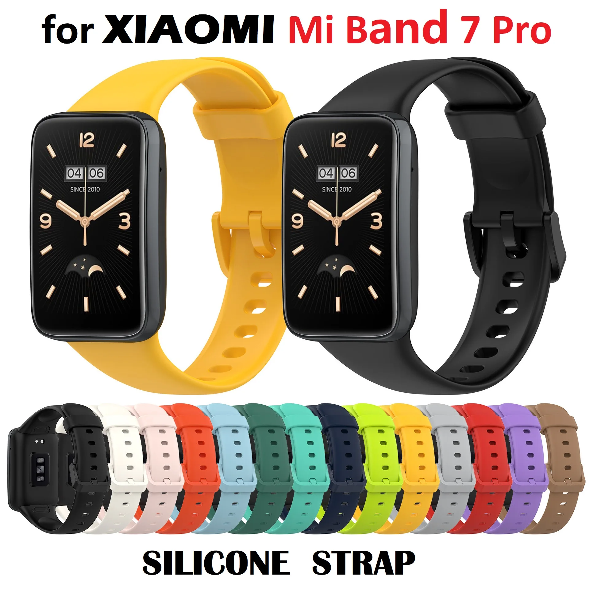 50PCS Watch Strap for Xiaomi Mi Band 7 Pro Smart Wristband Bracelet Silicone Watchband Replacement Accessories