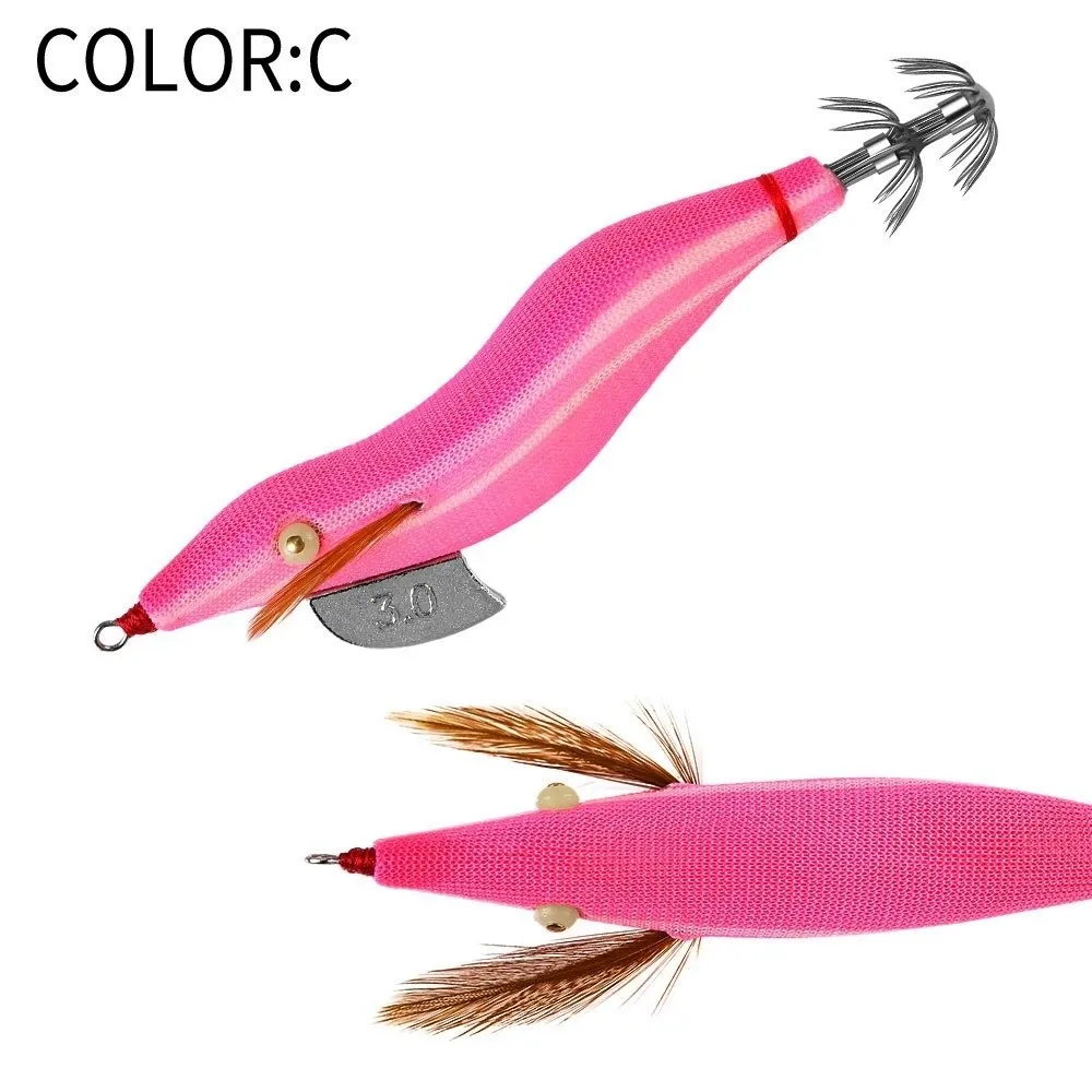 Egi 3.0 Hook Squid Bait 30g Weight Octopus Design Jigging Lures Wutong wood Cuttlefish Shape Slow Sinking Sea Fishing view 4