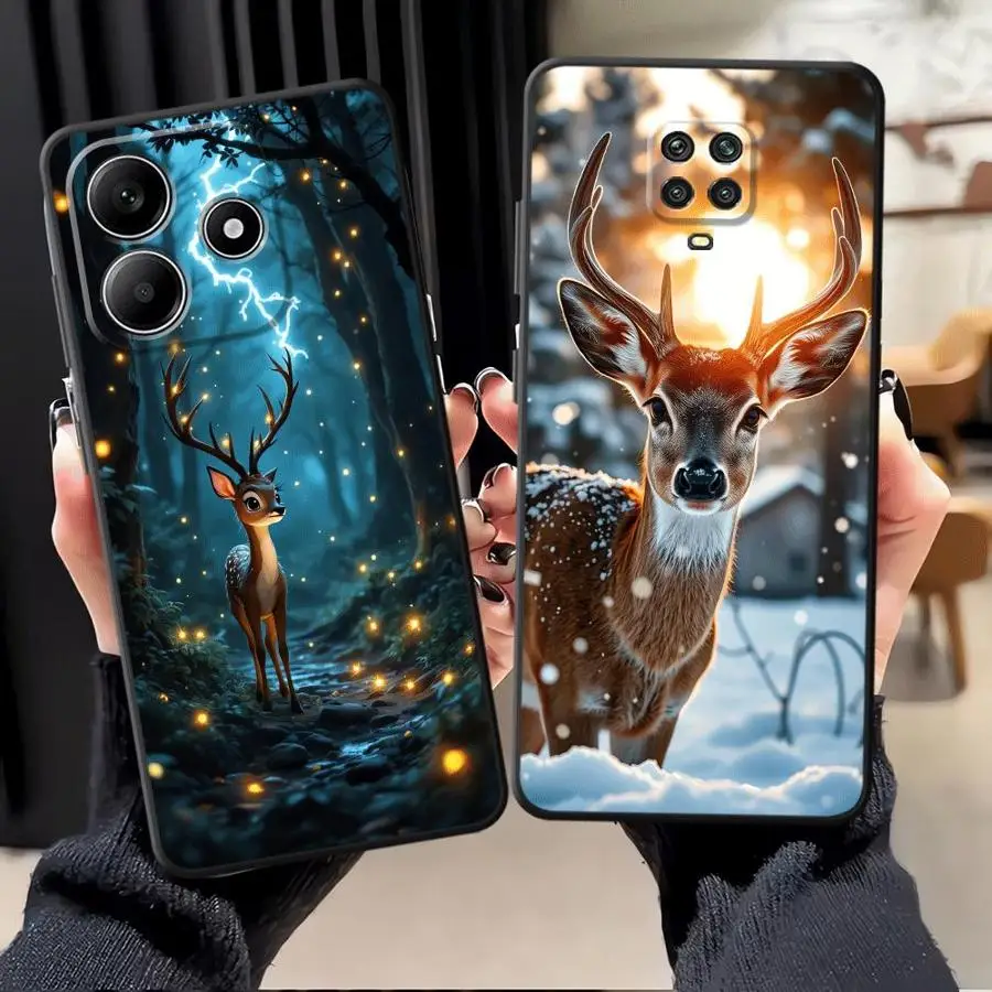 حافظة لهاتف شاومي ريدمي نوت 9S 10S 9 10 11 12 Pro 7 8 11s 12s 13 14 Pro Plus غطاء هاتف ناعم أسود