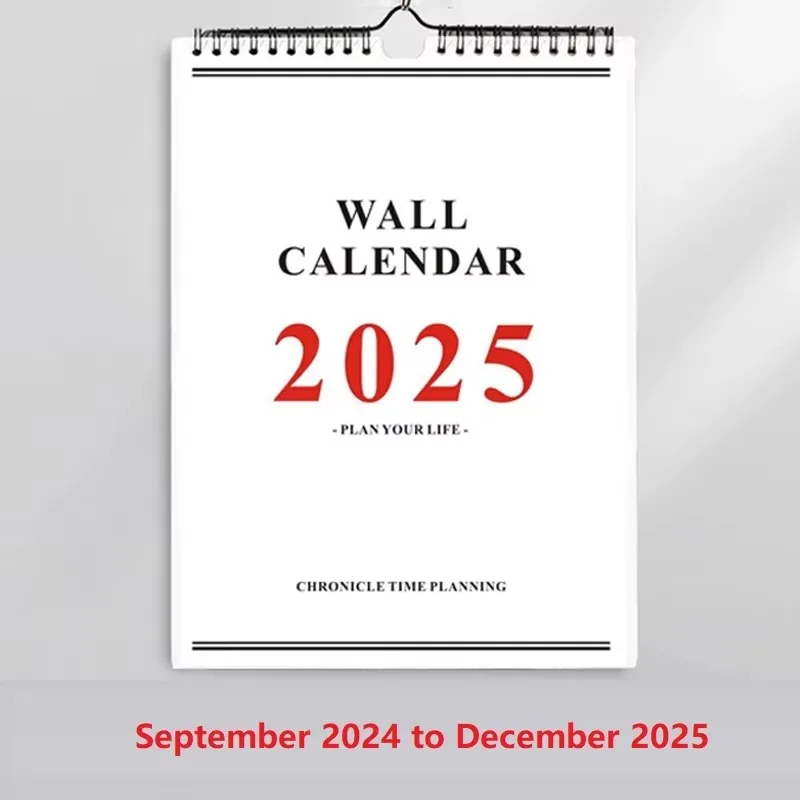2025 Wall Calendar INS Weekly Monthly Planner Daily Schedule Agenda Organizer To Do List Calendar 2024.09~2025.12 Wall Planner