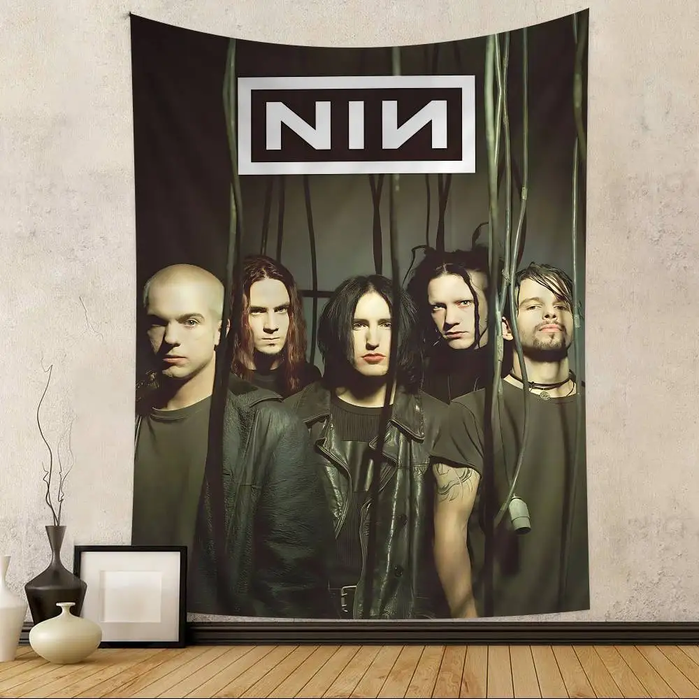 Rock Band Nine Inch Nails Hippie Wall Hanging Tapestries Bohemian Wall Tapestries Mandala INS Home Decor