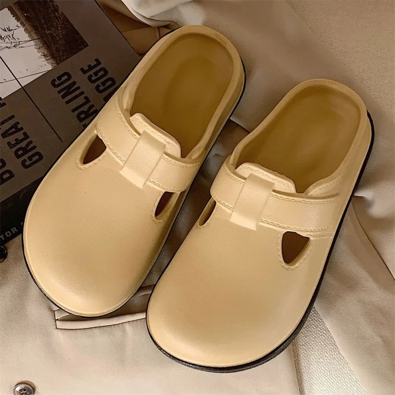 

Super soft fashionable comfortable and wear-resistant thick soled cork slippers for outerwear