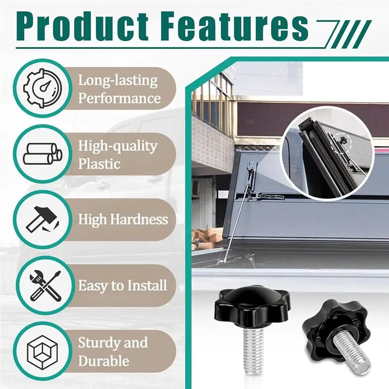 ABVC Replacement Bed Cover Part 4Pc Lock Knob For Bakflip MX4 G2 Tonneau Cover Lock Accessories 356A0014
