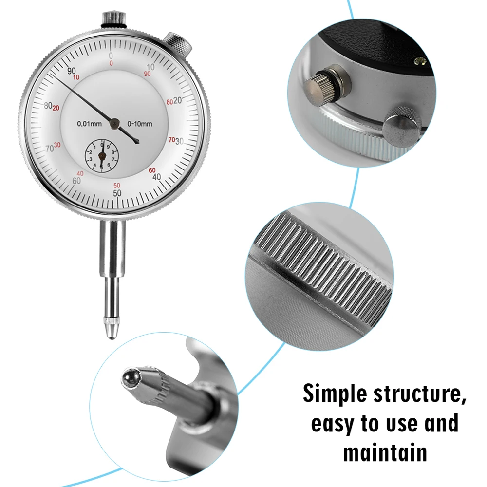 Dial Indicator Magnetic Holder Dial Bore Gauge Magnetic Stand Base Micrometer Measure Tools Hour Type Indicator Comparator Watch