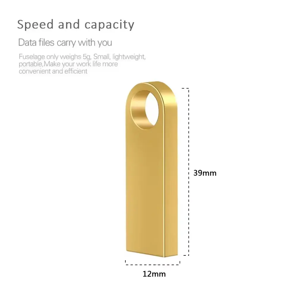 Custom Logo Waterproof Rose Golden Metal USB Pen Drive Mini Light Memory Stick 4GB 8GB 16GB 32GB U Disk Wedding Gift 20Pcs Lot