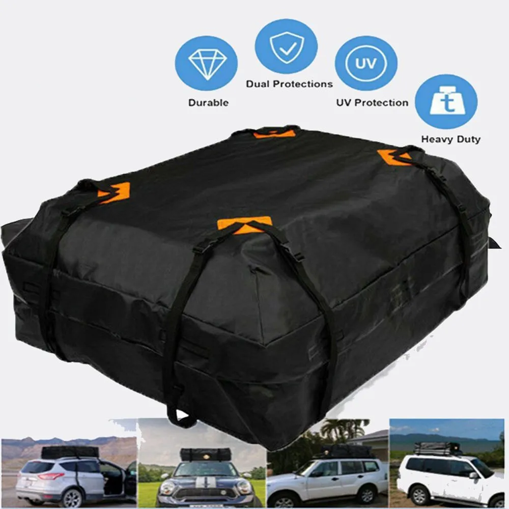 

Waterproof Cargo Bag Car Roof Cargo Carrier Universal Luggage Bag Storage for Camping Luggage Storage bag with Foldable Mats