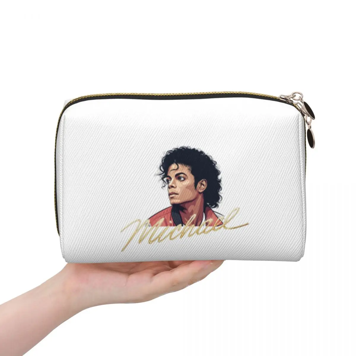 Michael Jackson Fan Tribute Design Women Cosmetic Bags Travel Makeup Organizer Pouch Toiletry Storage Dopp Kit Case
