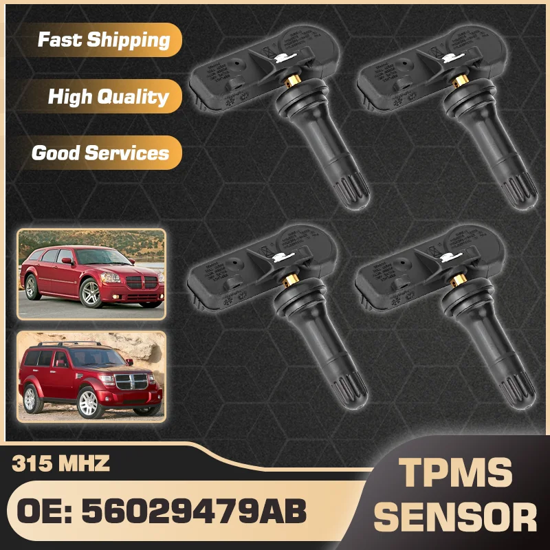 TPMS Tire Pressure Monitor Sensor System 315 MHz For Dodge Magnum 2005-2007 Dodge Nitro 2007-2011 Parts 56029479AA 56029479AB