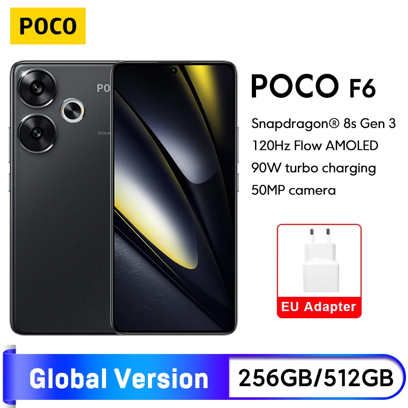 POCO F6 Global Version Smartphone Snapdragon®8s Gen 3 50MP Camera 6.67