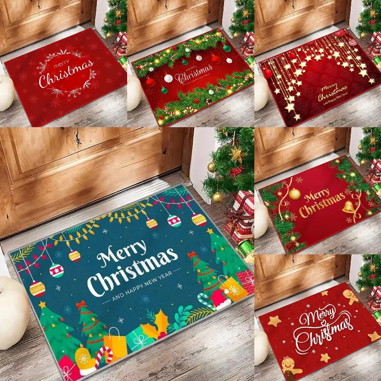 Weihnachts-Willkommens-Fußmatten und rutschfeste Fußmatten sind perfekt für Eingänge, Schlafzimmer, Wohnzimmer, Sofas und dekorative Fußmatten
