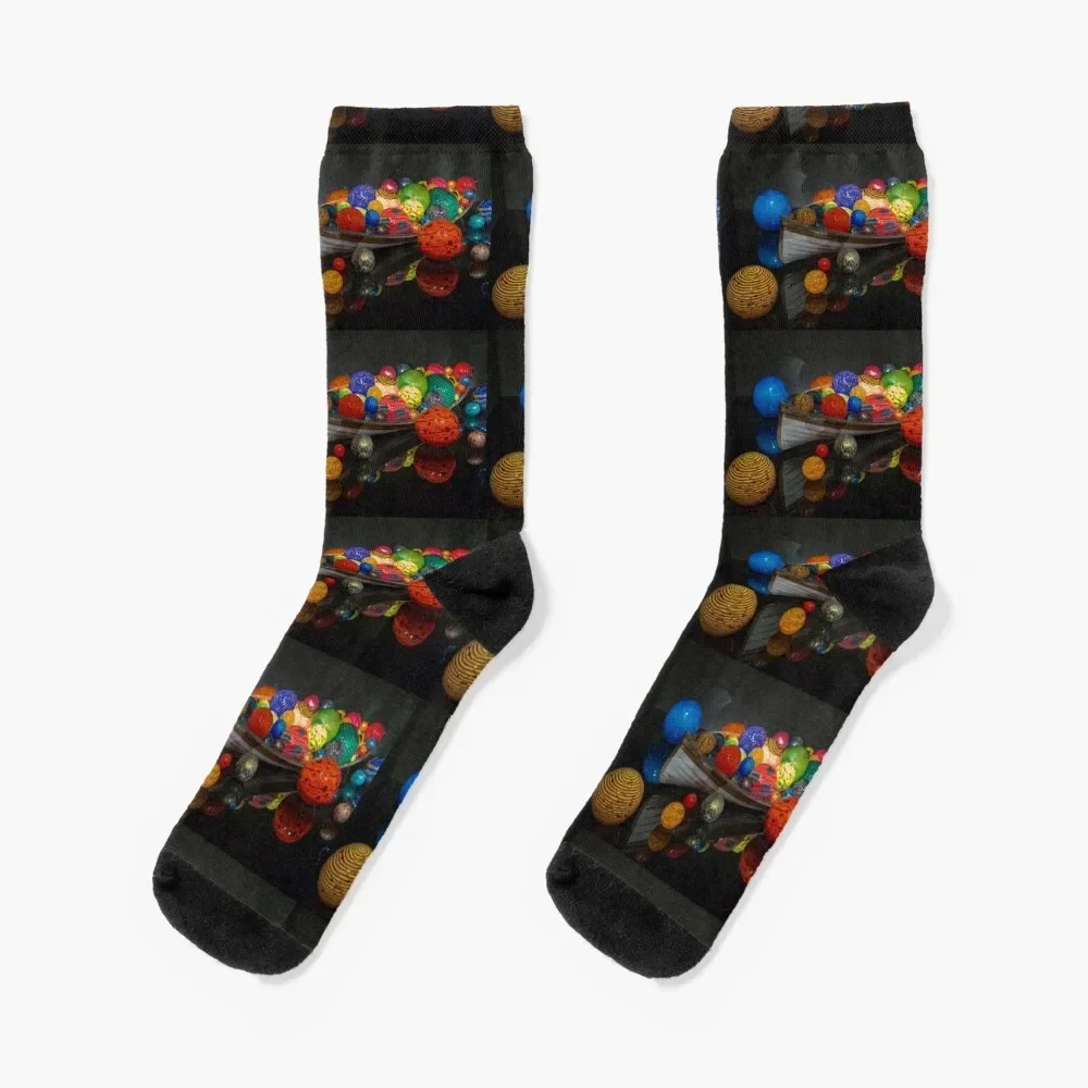 

USA. Seattle. Chihuly Garden and Glass. Boat. Socks Christmas gift New year's Socks Women's Men's