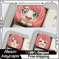 Spy Family Themed Mechanical Keyboard Keycaps Cherry Profile R4 Resin Material Anime Collection Gift Game Cute Cartoon Keycaps