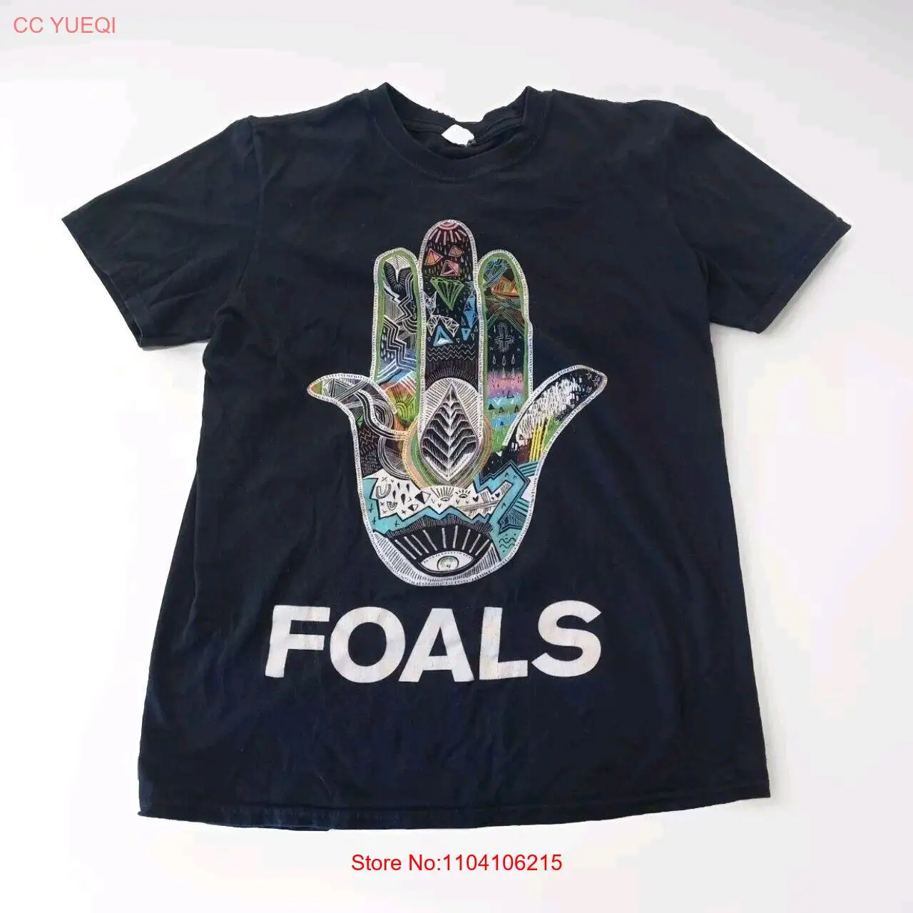 Foals 2016 World Tour T Shirt Mens Size M Indie Rock Hand Design