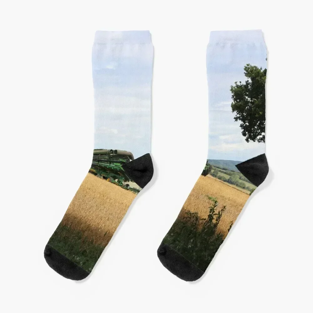 

Combine Harvester and Tractor Socks funny gift soccer anti-slip Run Toe sports Socks For Man Women's