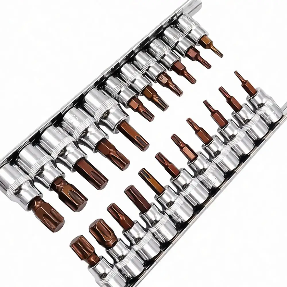 Professional For JIGONG S2 Steel Bit Socket Set Torx Hex Star Drive Adapter Hand Power Tool Accessory Maintenance
