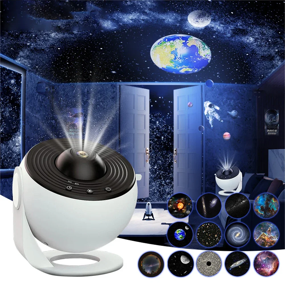 Lampka nocna LED Projektor Galaxy Projektor gwiaździstego nieba 360° °   Obróć Planetarium Lampka nocna do pokoju Dekoracyjny prezent dla dzieci