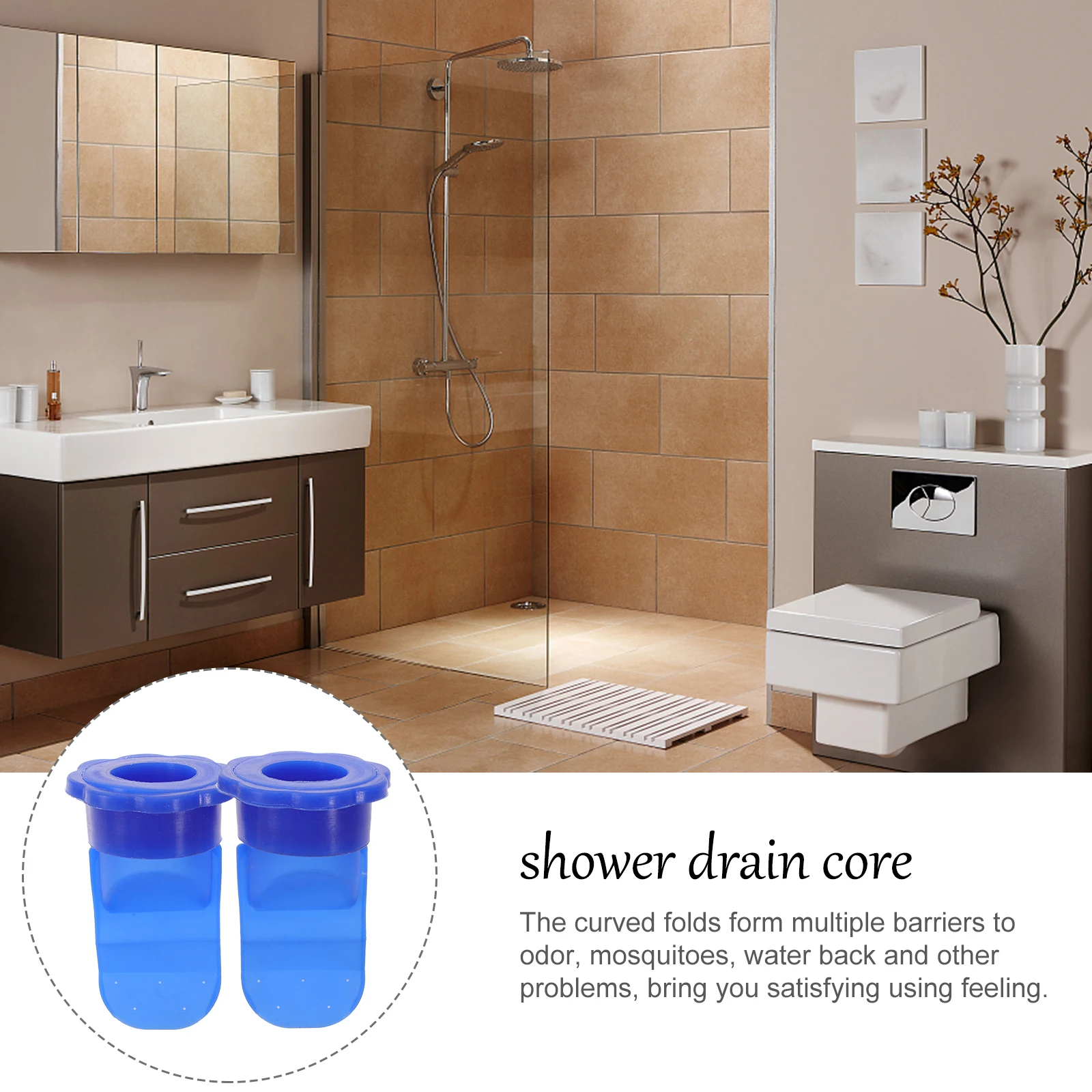

2Pcs Sewer Deodorant Core Floor Drain Backflow Preventer Silicone Sink Shower Washbasin Drain Core Bathroom Kitchen