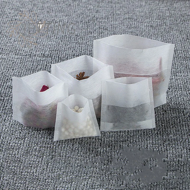 Hot 100Pcs Non-woven Disposable Empty Teabag Filter Herb Tea