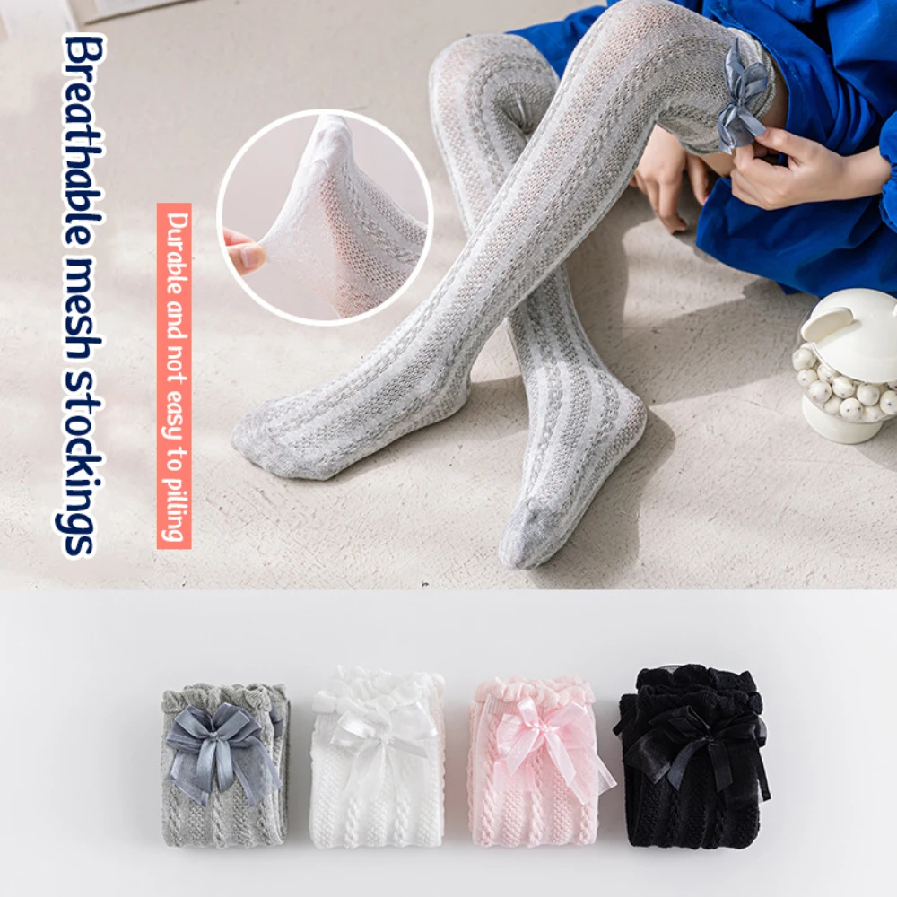 Not Easy To Shrink Non Slip Bottom Socks Easy To Wash Bow High Socks Boys And Girls Cartoon Cotton Sticky Socks Girls Stockings