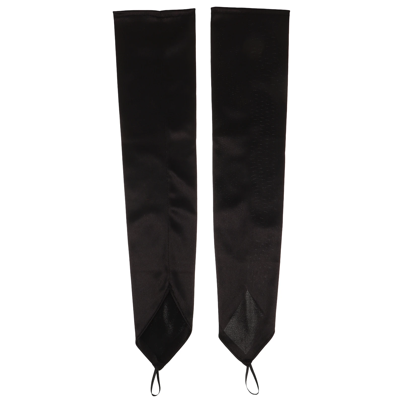 Coude noir Long Vintage Satin gants sans doigts mariée fête de mariage gants longs femmes gant de mariée formel