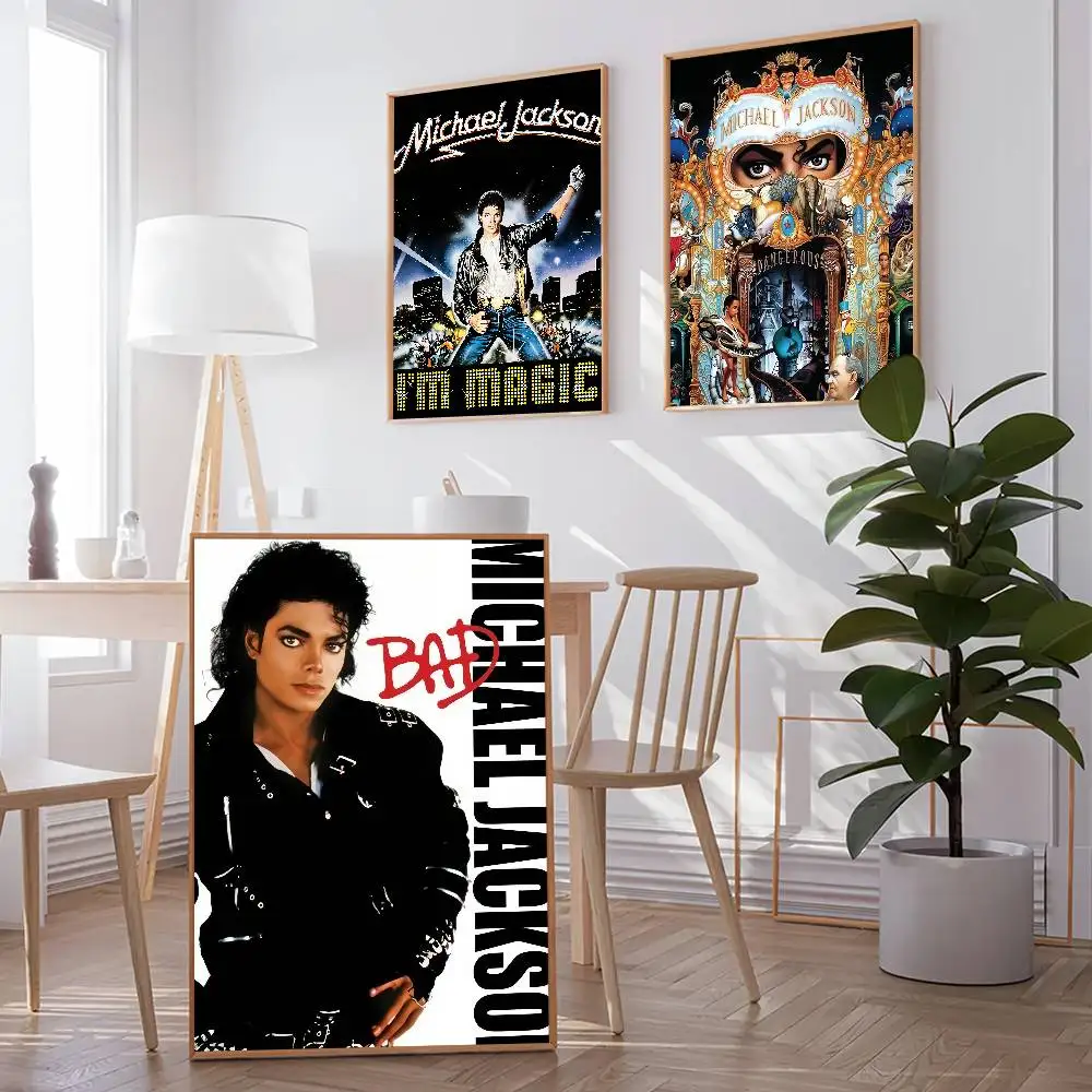 Classic Michael Jackson Bad Music Poster For Bedroom Gamer Room Decor Restaurant Wall Trendy Aesthetic Gift