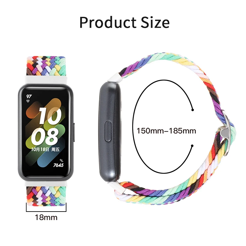 Strap para Huawei Band 7 Alta qualidade Nylon Respirável Sport Pulseira Acessórios Relógio Inteligente Pulseira de Substituição Huawei Band 7