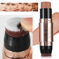 Double-head Face Bronzer Contour Stick Cream Makeup Light Dark Shadow Lasting Concealer Facial Brighten Contouring With Brush