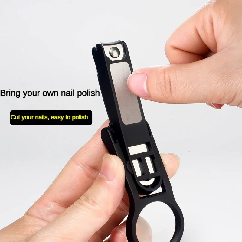 1 lente d'ingrandimento per tagliaunghie per strumenti per la cura dei piedi, antispruzzo per adulti più grandi