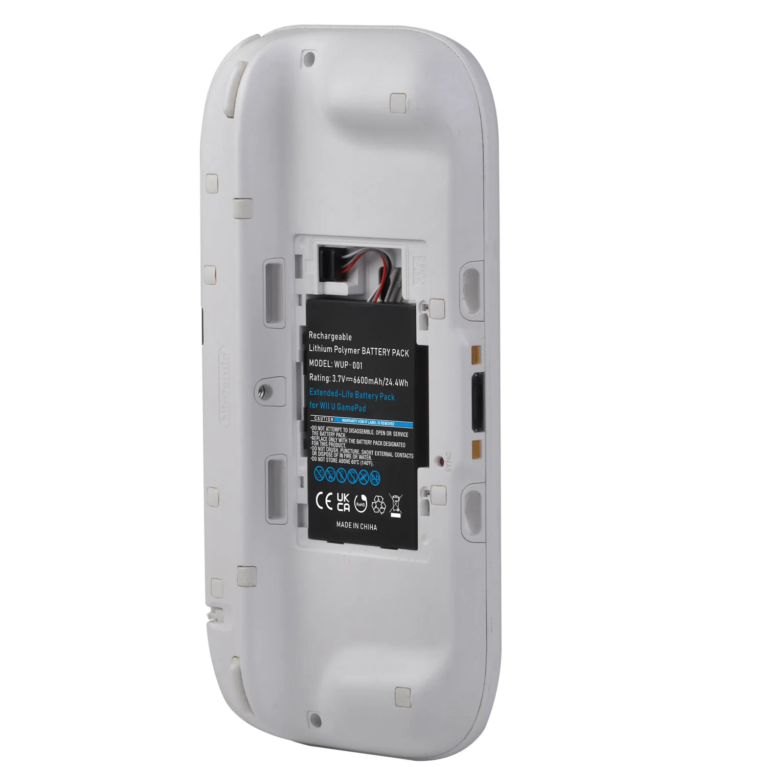 

Аккумулятор Li-ion WUP-001 повышенной емкости 6600 мАч для игровой консоли Nintendo Wii U, увеличенный ресурс, с защитой от перегрузок