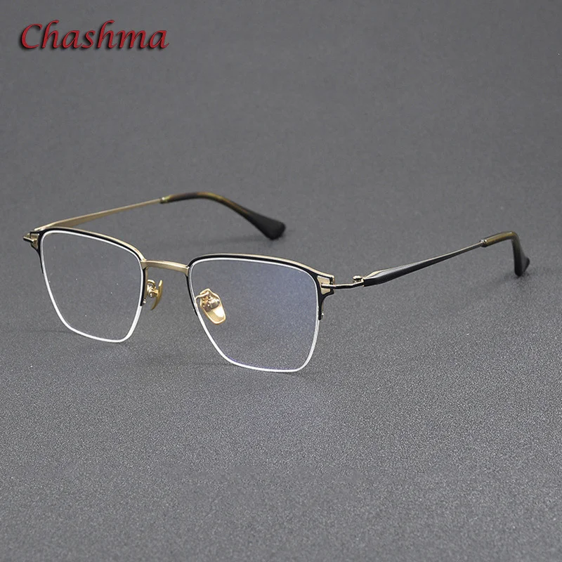 

Chashma Prescription Glasses Frame Pure Titanium Elegant Optical Eyewear Myopia Spectacle Fashion High End Ultra Light Gafas