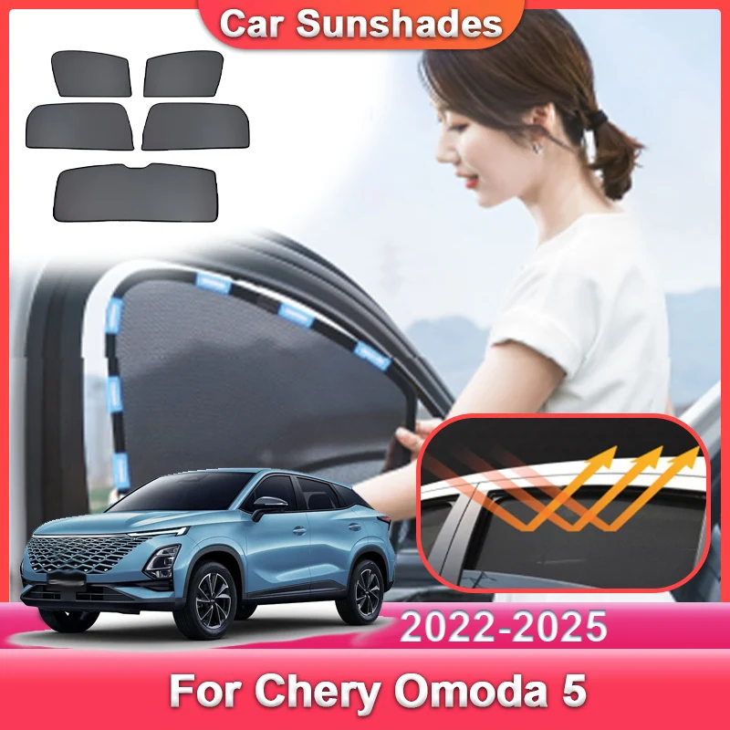 

Автоматический сетчатый солнцезащитный козырек для Chery Omoda 5 C5 EX 2022 2023 2024 2025 Защита от ультрафиолета, блокирующий свет, козырек конфиденциальности, автомобильные аксессуары