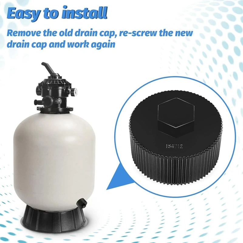 154712 Drain Cap Replacement For Pentair Sand Dollar Top Mount Pool, Spa Sand Filter Models Sd 35, Sd 40