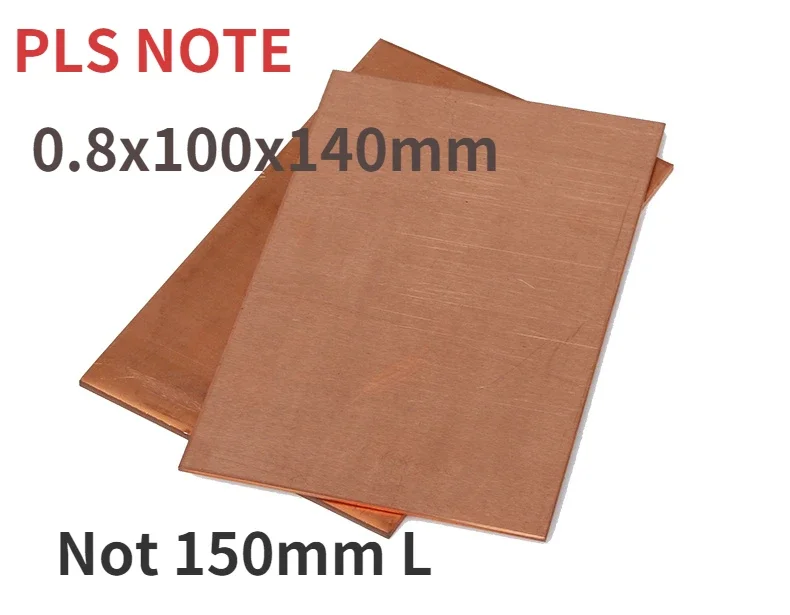 0.5/0.8/1/2/1.5*100*100mm T2 Copper Sheet Thickness Copper Plate Laser Cutting  CNC Frame Model Mould DIY Contruction Pad