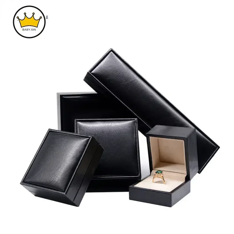

Bracelet Jewelry Packaging Carrying Cases Black Jewelry Gift Box Necklace Ring Pendant Box