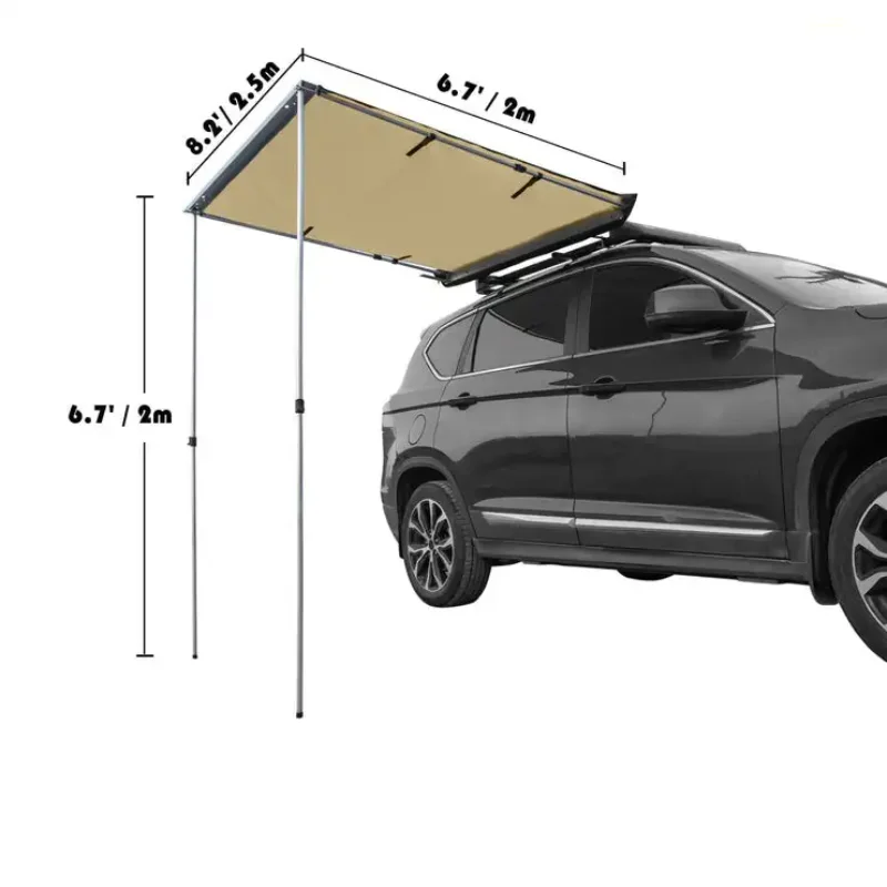 Camp Car Room 400d Oxford Side Roof Tent Retractable PVC Awning Truck Suv Camping Outdoor