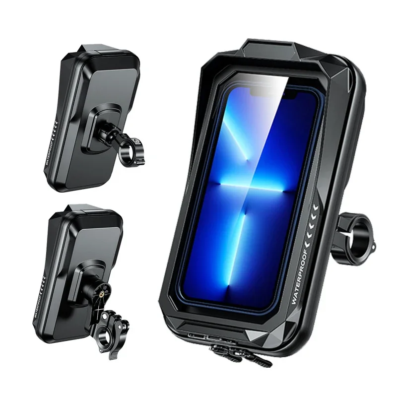 Adjustable Motorcycle Waterproof Holder Universal Anti Fall Phone Mount Handlebar Suitable Motorcycle Bike Phone Holder