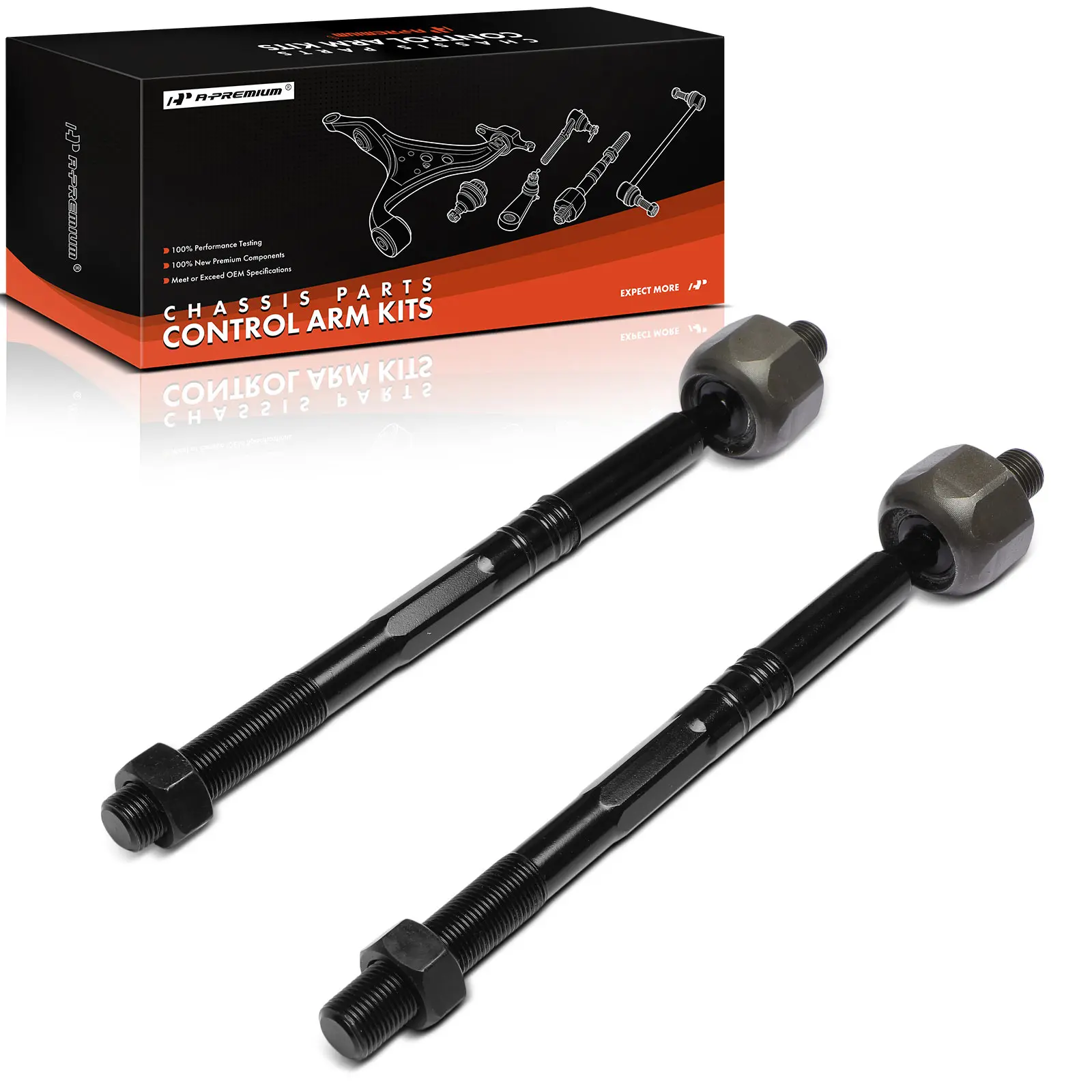 A-Premium 2x Front Inner Tie Rod End for Chevrolet Malibu 2013-2015 Malibu Limited 2016