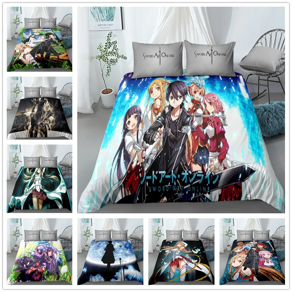 

Memorable Game Duvet Cover Set UK Single Double King US Twin Full Queen Sword Art Bed Linen Set