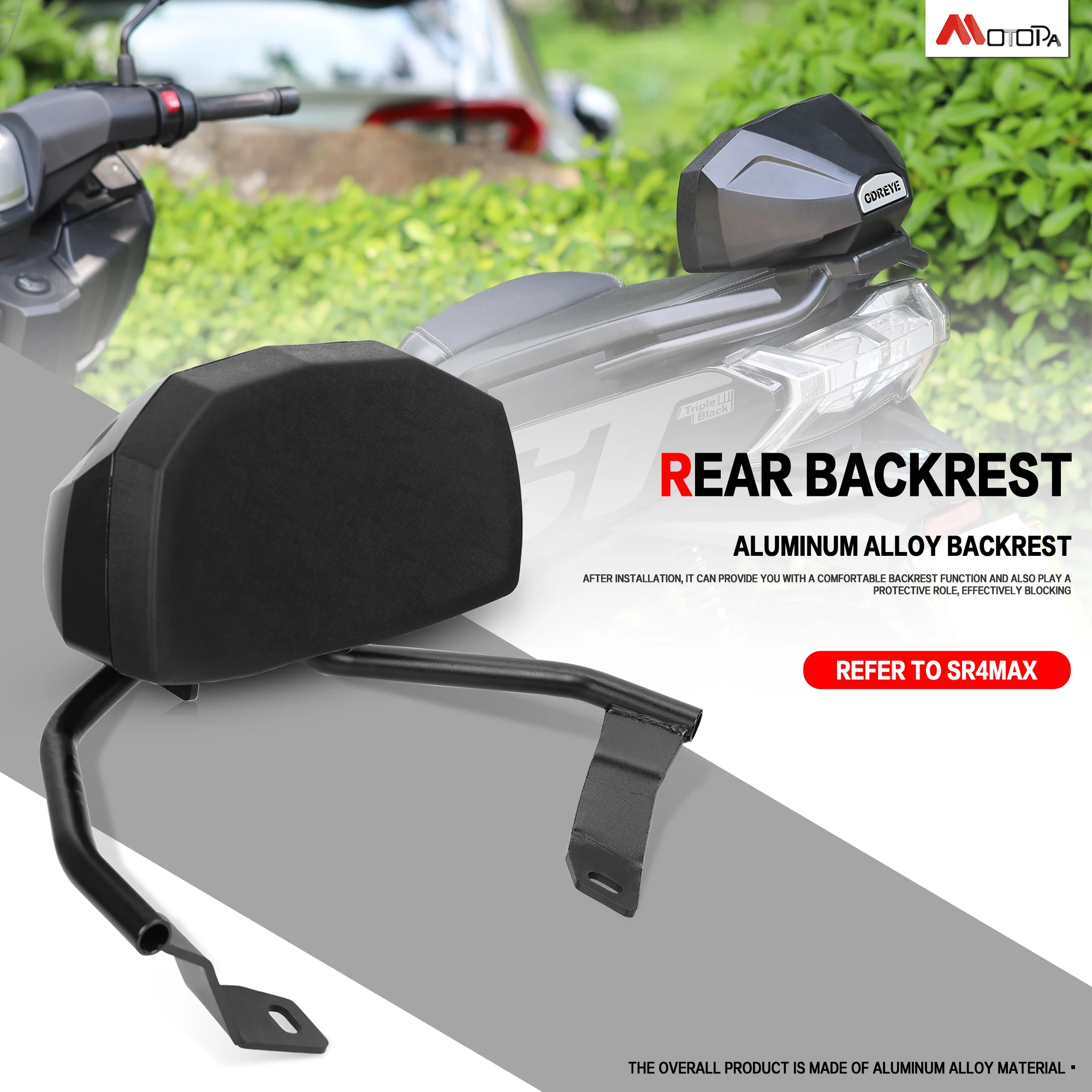

For Loncin VOGE SR4 MAX SR4MAX 2022-2025 Motorcycle SR4MAX Accessories Rear Passenger Seat Backrest Frame Back Rest Cushion