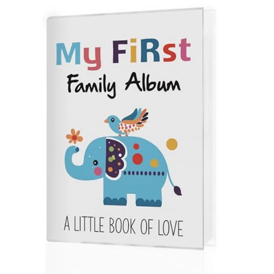 

My First Family Photo Albums 4x6 Pictures, Gifts, Cute Animal Boys Girls Toddler Small Memory Book Photo Album for Family Baby