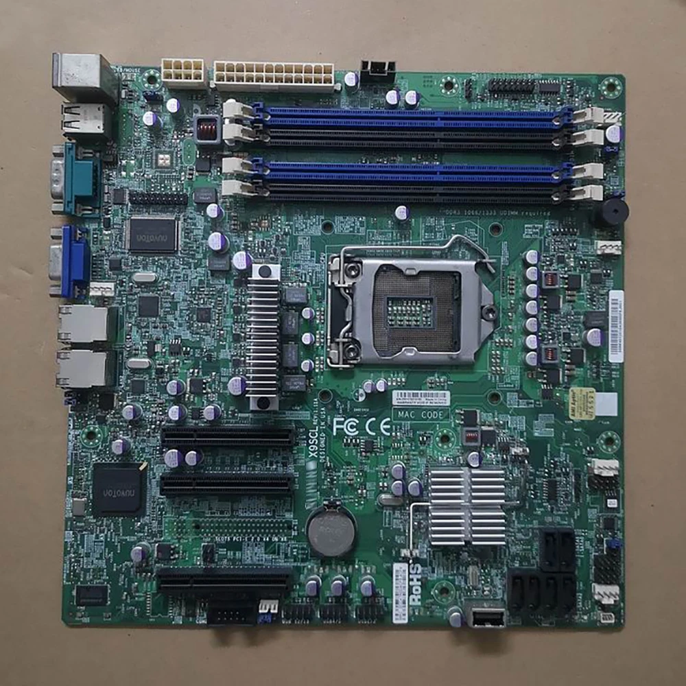 

For Supermicro Server Motherboard LGA1155 E3-1200 V1 V2 Serie 2nd and 3rd Gen Core i3 DDR3 SATA 2.0 PCI-E 3.0 X9SCL