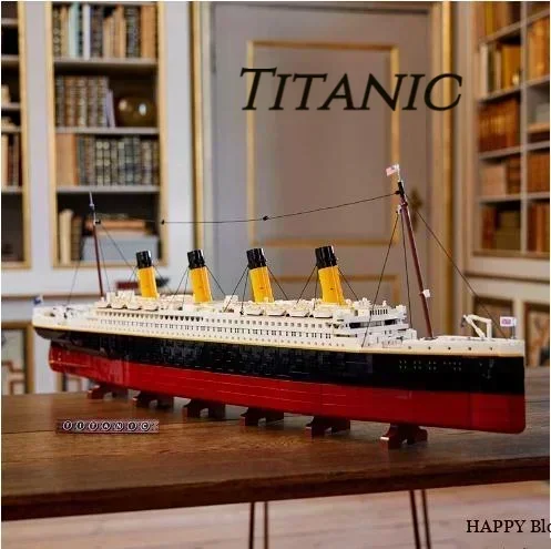 Nuevo 9090 Uds Titanic gran crucero barco de vapor Compatible 10294 ladrillos bloques de construcción juguetes para niños regalos de navidad en Stock