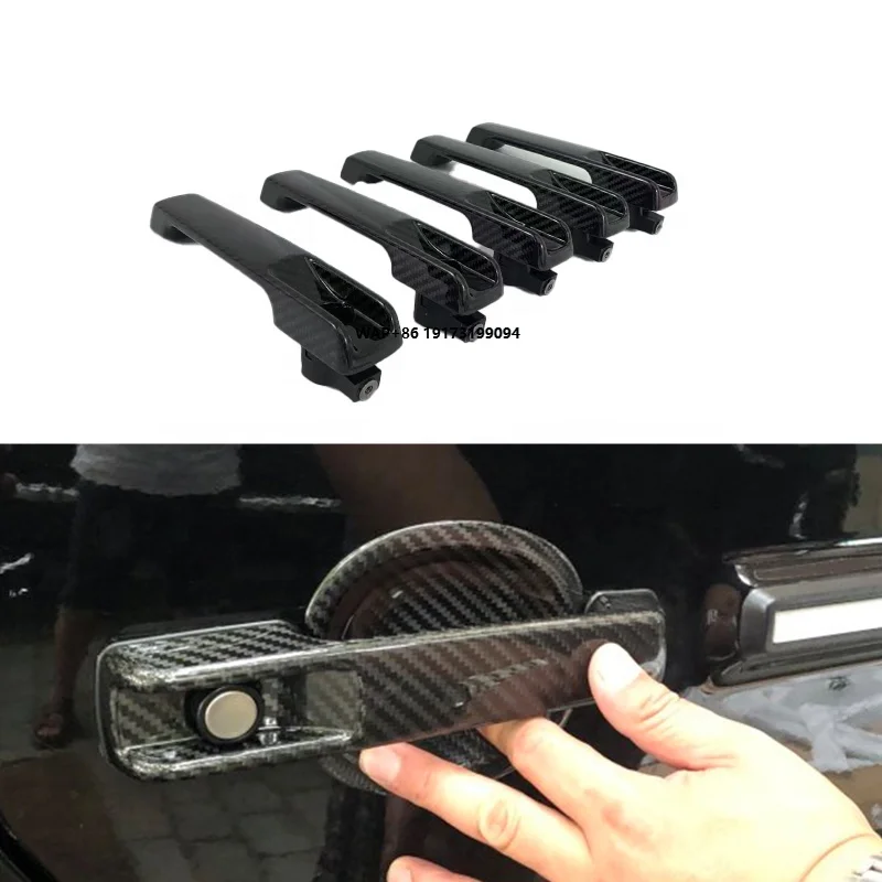 New Arrival G CLASS Replacement Dry Carbon Fiber Grooved Door Handle Cover W463 W463A W464 Car Accessories Auto Body Systems