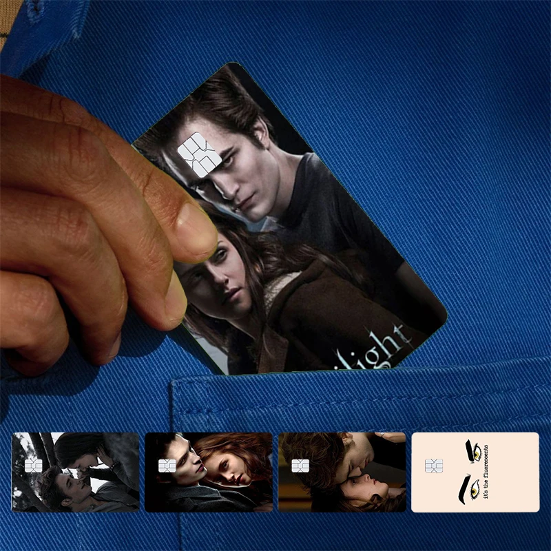 TV Twilight Bella Edward Cover Skin Sticker For Credit Card Bank Debit Bus Card Front Side