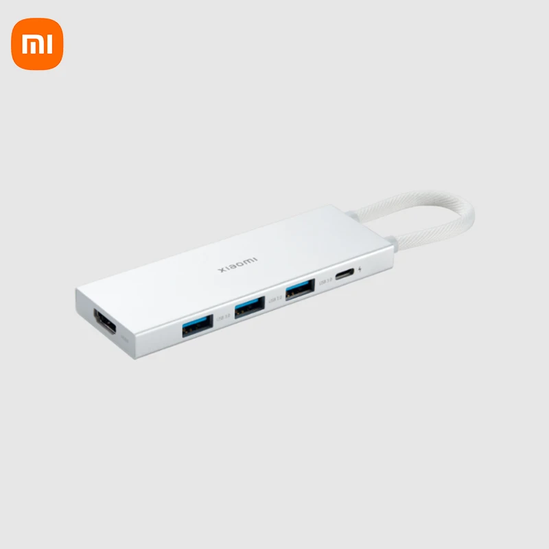 100% الأصلي Xiaomi Type-C 5 في 1 محطة الإرساء ميناء موسع USB3.0/Type-C/HDMI متعدد الوظائف دعم 4K UHD نقل