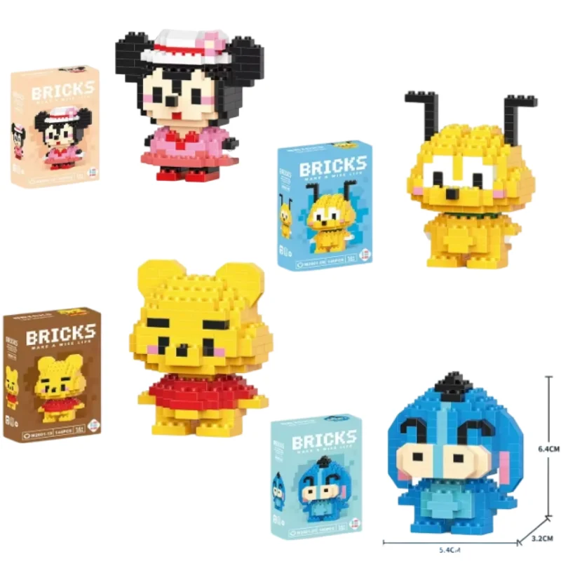 Disney LiLo Stitch juguetes de bloques de construcción Pikechu Lega Anime personaje de dibujos animados modelo Juguete de bloques de construcción para niños regalo